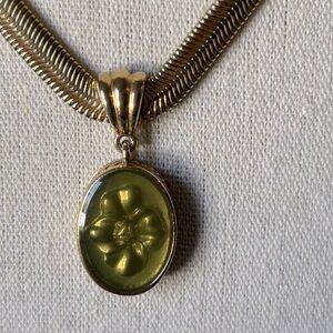 Vintage Liz Claiborne floral choker:necklace EUC